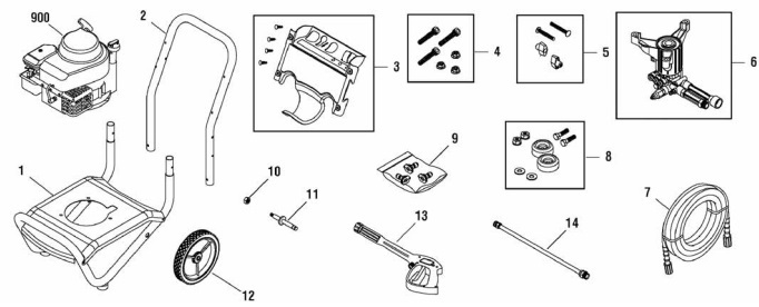 SPEED CLEAN 020460 2200 psi pressure wash Replacement Parts